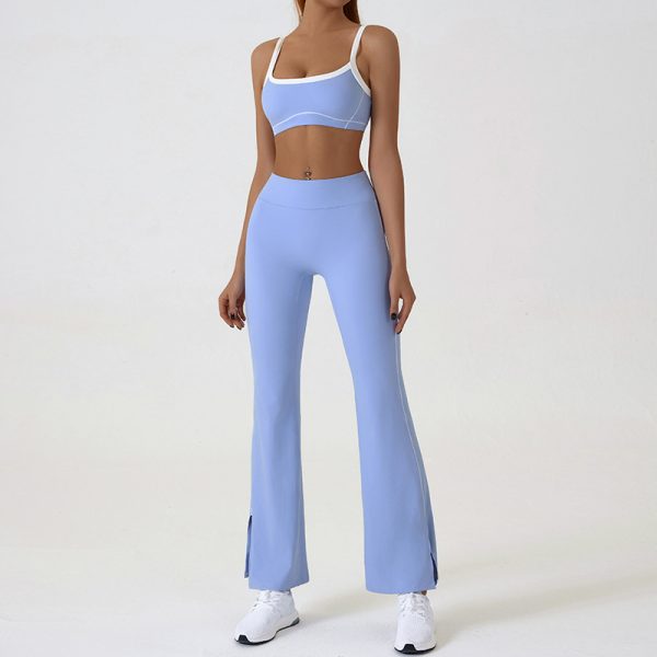 Color-Crossing Skinny Camisole Sweatsuit-2