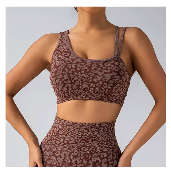 Leopard Print Seamless Knit Yoga Set-6