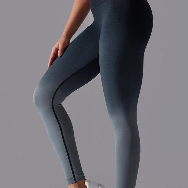 Seamless Gradient Color Quick Dry Yoga Pants-2