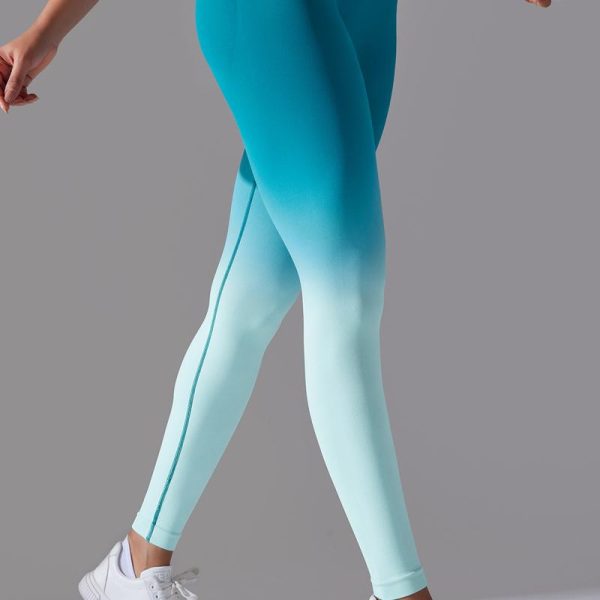 Seamless Gradient Color Quick Dry Yoga Pants-3