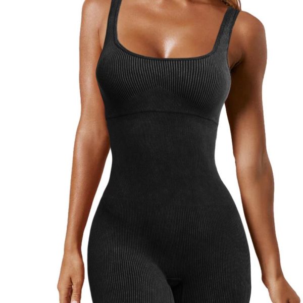 Threaded One-Piece Shorts Jogging Suit-1