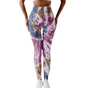 Tie-Dye Colorful Breathable Yoga Pants-1