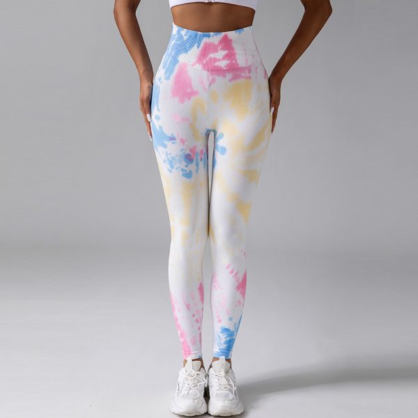 Tie-Dye Colorful Breathable Yoga Pants-5
