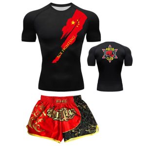 Men's Boxing Training Shorts Shirt Set-1