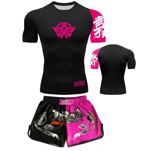 Men's Boxing Training Shorts Shirt Set-2