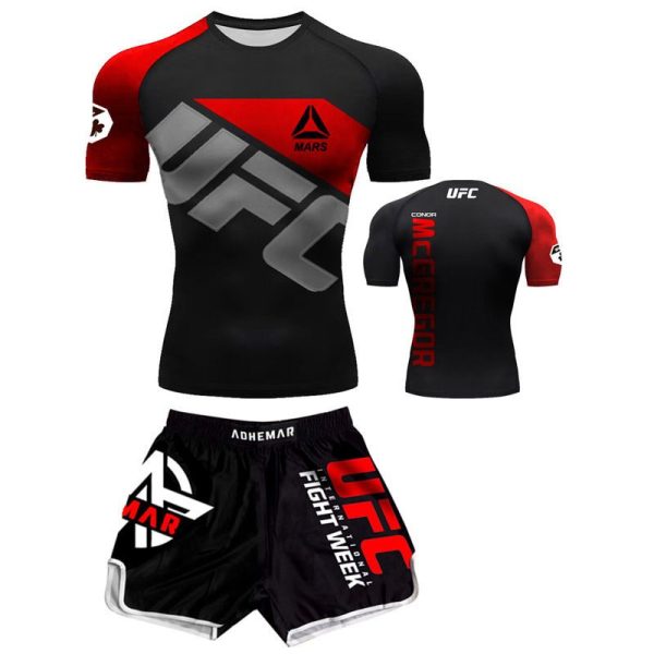Men's Boxing Training Shorts Shirt Set-3