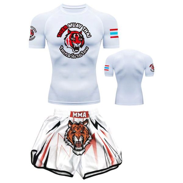 Men's Boxing Training Shorts Shirt Set-5