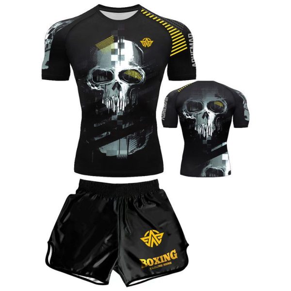 Men's Boxing Training Shorts Shirt Set-6
