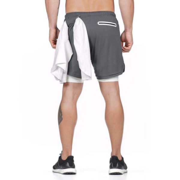 Men's Fitness Multi-Pocket Shorts-1