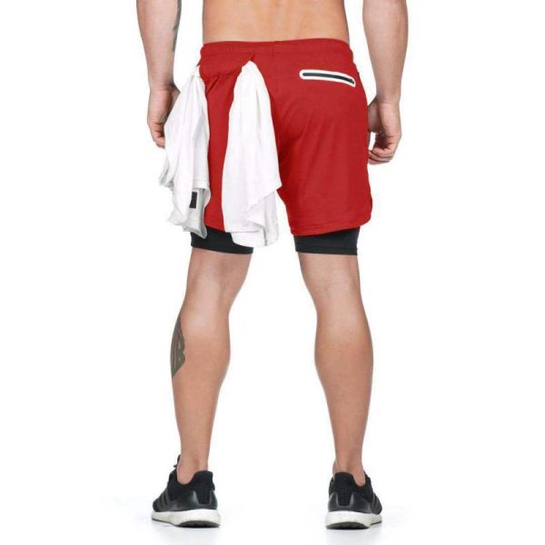 Men's Fitness Multi-Pocket Shorts-2