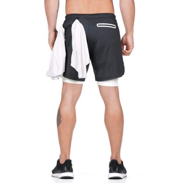 Men's Fitness Multi-Pocket Shorts-4