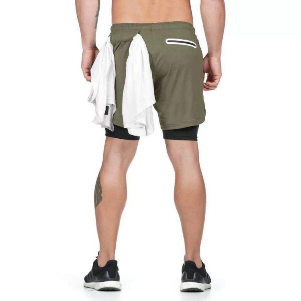 Men's Fitness Multi-Pocket Shorts-5
