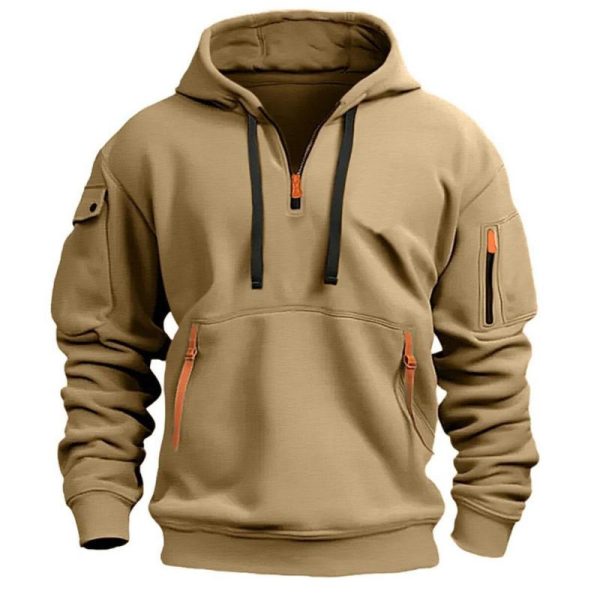 Men's Hoodie Zipper Casual Jacket-4